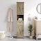Flash Furniture Dune Farmhouse Freestanding Bathroom Linen Tower Cabinet w/Magnetic Close Doors, 2 Adjust Shelves FS-BATH-6-BR-GG - alternate 1